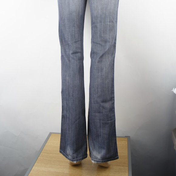 7 For All Mankind Carol Boot 26 (27 X 32 Women's Denim Jeans Medium Wash USA - Picture 6 of 13